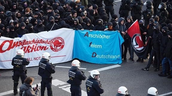 Imagen de algunos de los manifestantes. 