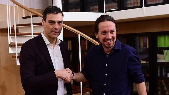 Pedro Sánchez y Pablo Iglesias.