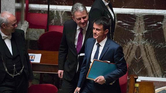 Manuel Valls, tras la votación en la Asamblea Nacional francesa.