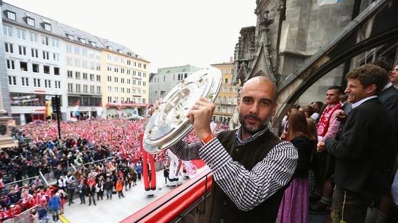 Pep Guardiola, en la celebración del Bayern. 