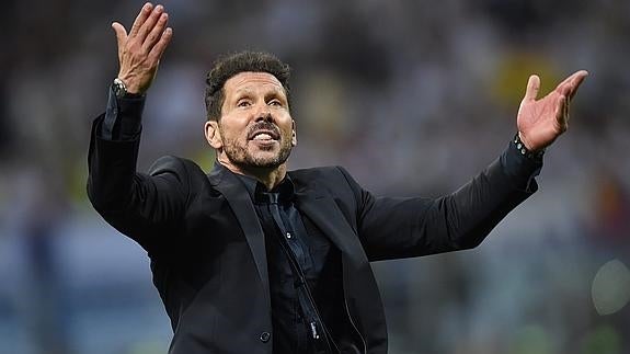 Simeone, durante la final de la Liga de Campeones. 