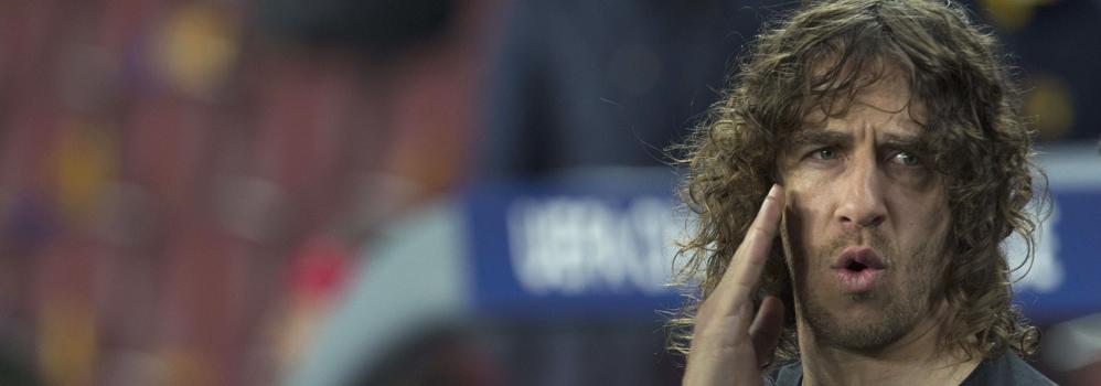 Puyol, en la grada del Camp Nou. 