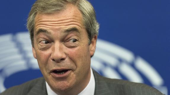El eurodiputado y líder del UKIP Nigel Farage.