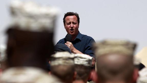David Cameron en un discurso a los militares británicos.
