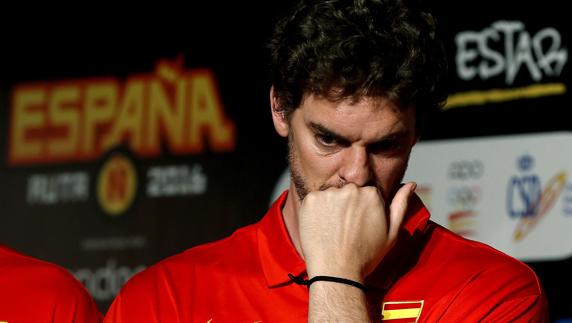 Pau Gasol, durante una concentración con la selección. 