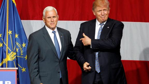 Mike Pence y Donald Trump.