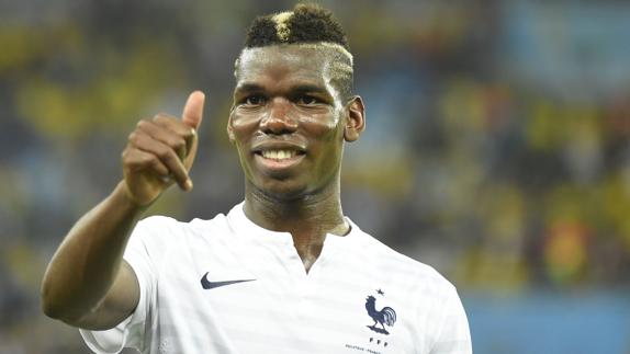 Pogba, durante un partido con la selección francesa. 