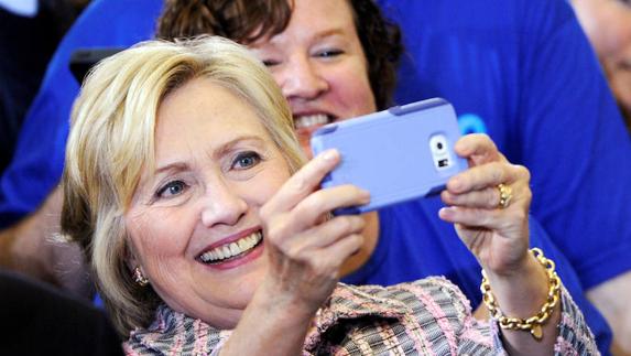 Hillary Clinton, durante un acto de campaña celebrado en Nebraska.