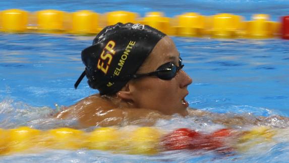 Mireia, durante un entrenamientos en Río de Janeiro. 