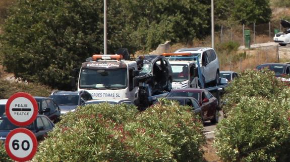 Imagen de los coches implicados en el accidente. 