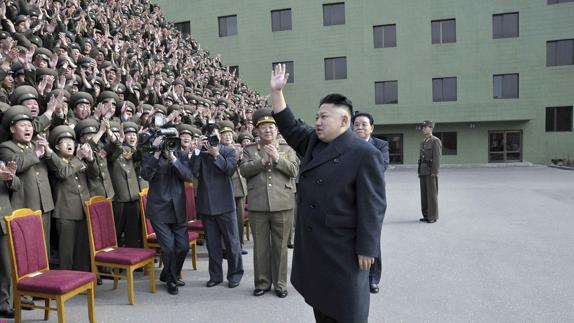 El líder Kim Jong-Un ante el Ejército norcoreano.