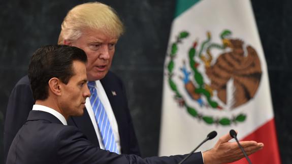 Donald Trump y Peña Nieto, en México.