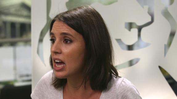 Irene Montero, portavoz adjunta de Podemos en el Congreso.