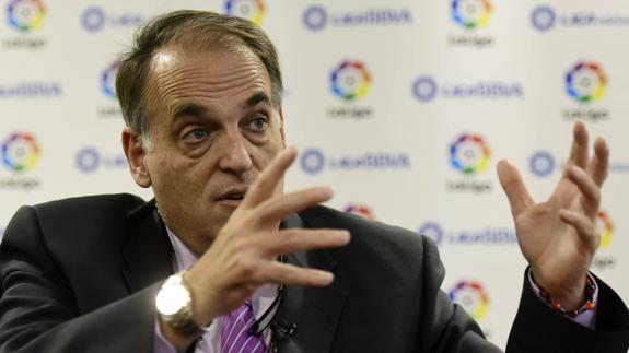 Javier Tebas, presidente de la Liga. 