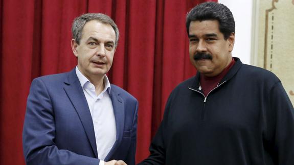 José Luis Rodríguez Zapatero y Nicolás Maduro. 