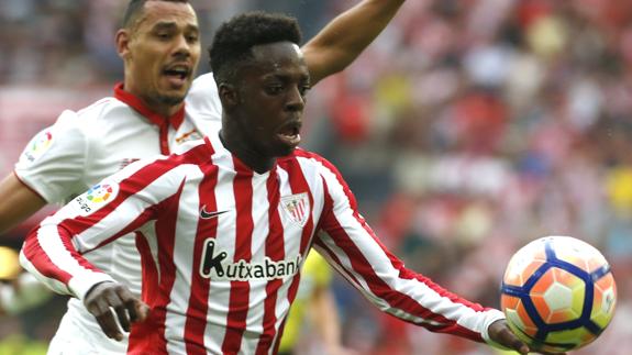 Iñaki Williams, durante el partido. 