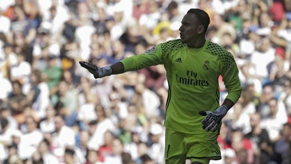 Keylor Navas, durante el partido. 