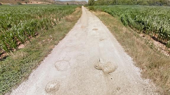 La carrtera entre San Andrés del Congosto y Guadalajara.