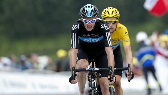 Froome y Wiggins. 