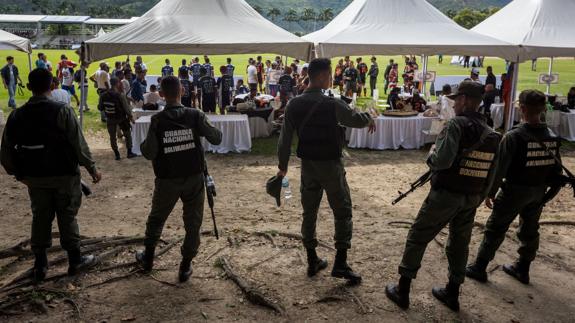 Agentes de la Guardia Nacional Bolivariana.