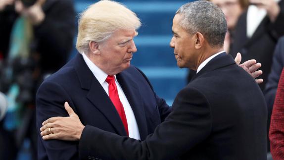 Donald Trump y Barack Obama.