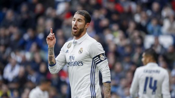 Ramos, ante el Málaga. 