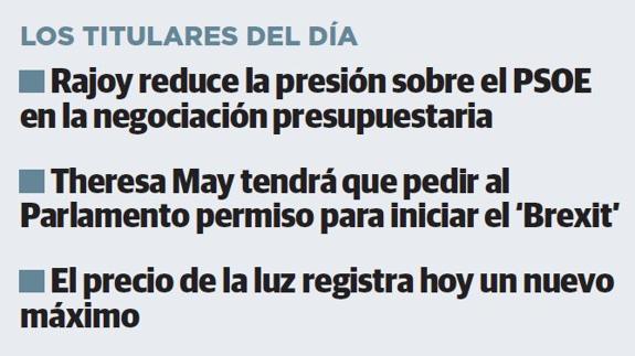 El martes, en tres noticias