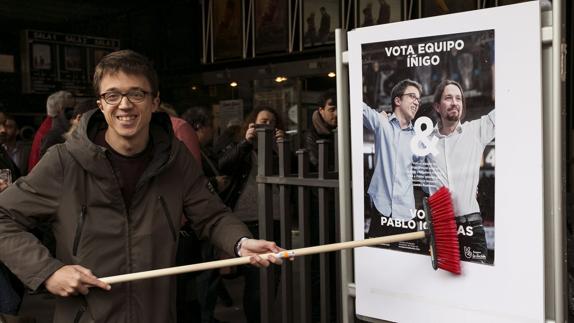 Errejón durante la presentación de su candidatura.