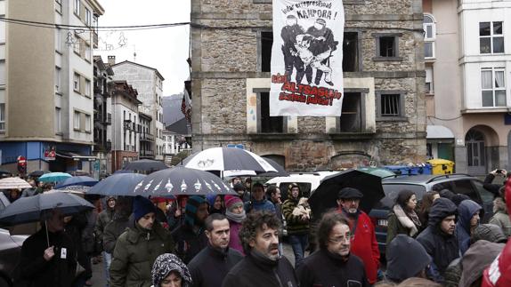 Manifestación en Alsasua en contra de las detenciones.