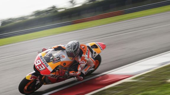 Marc Márquez, con su Honda. 