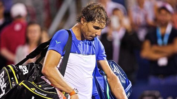 Nadal, tras una derrota ante Nishikori. 