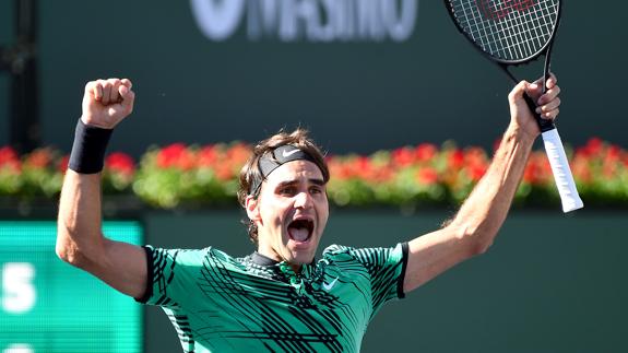 Roger Federer, tras su victoria en Indian Wells.