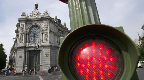 Vista del Banco de España en Madrid.