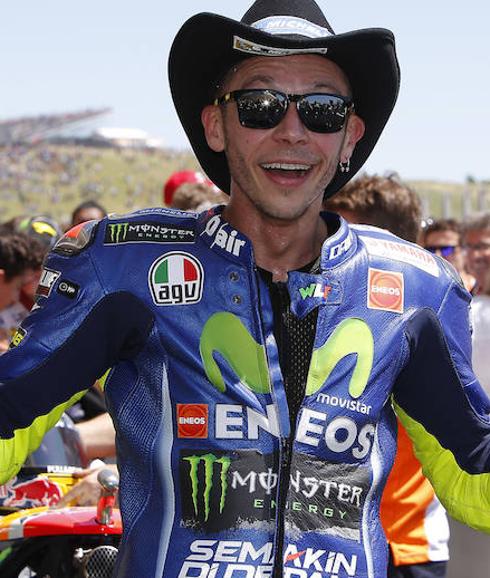 Rossi, antes de la carrera en Austin. 