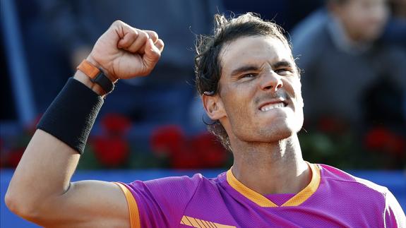 Nadal celebra su triunfo. 