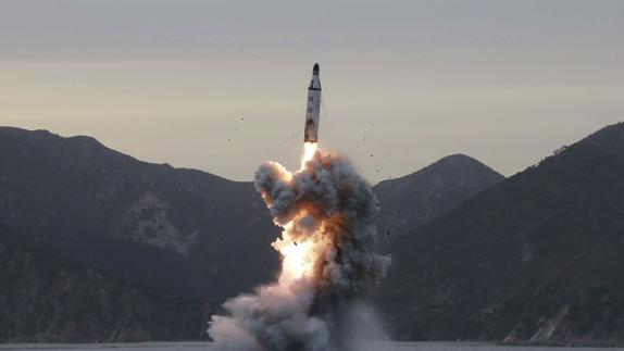 Misil norcoreano en una imagen de archivo.