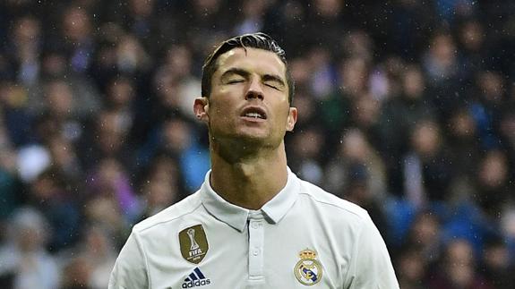 Cristiano Ronaldo, en un partido con el Madrid. 