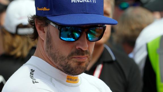 Fernando Alonso, en Indianápolis. 