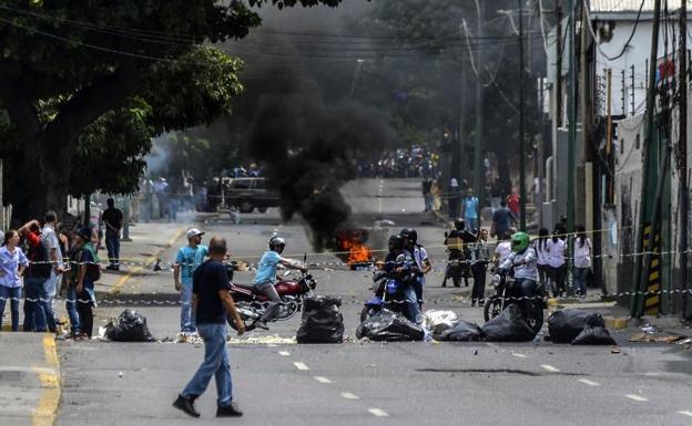 Protestas en Caracas.