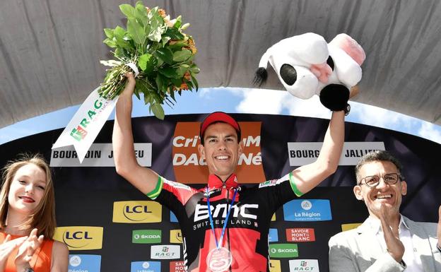 Richie Porte, en el podio. 