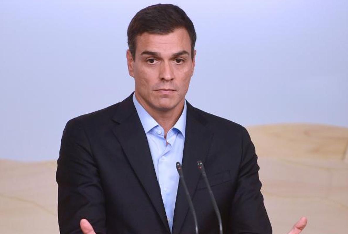 El secretario general del PSOE, Pedro Sánchez, durante un mitin.