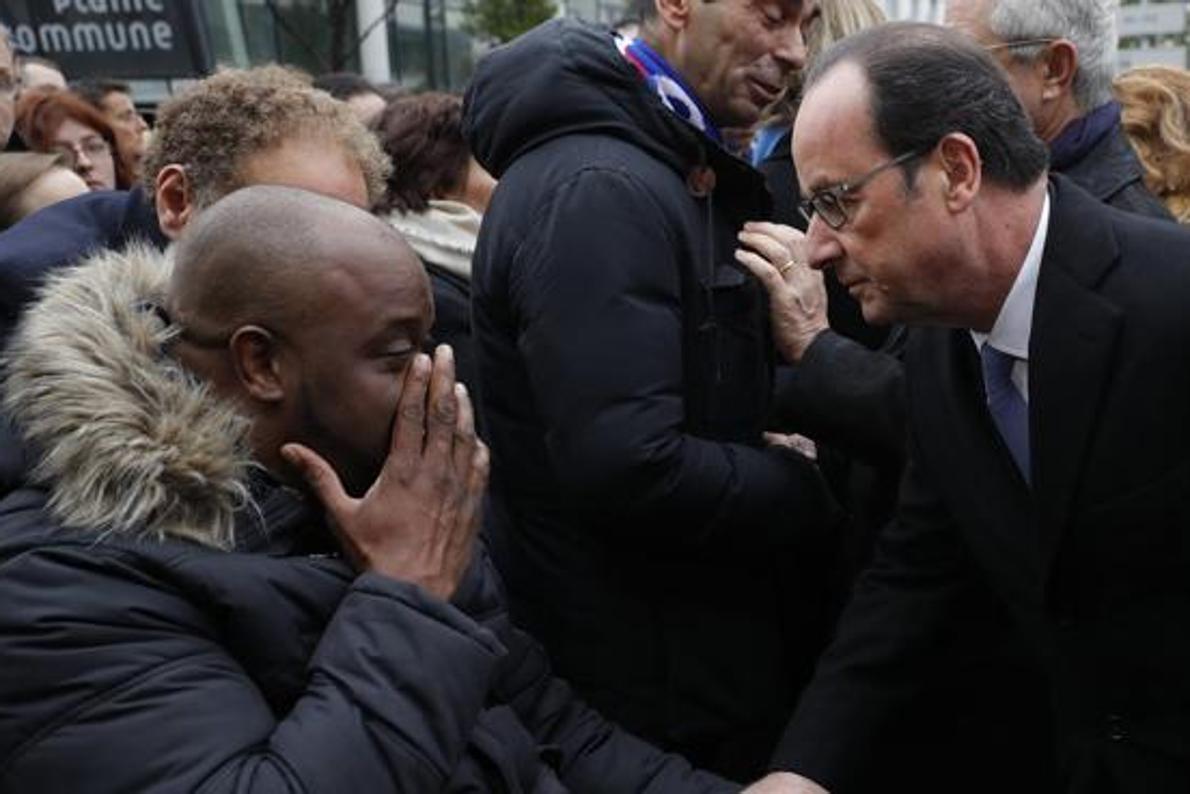 Homenaje a las víctimas de los atentados de París.