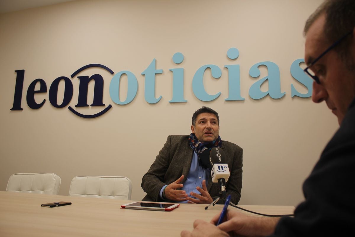 Julio César Álvarez, en un instante de la entrevista.