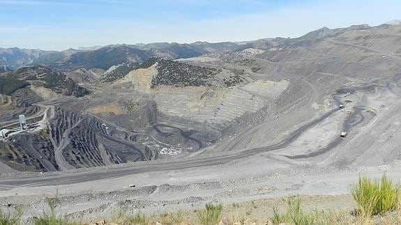 Vista de la mina a cielo abierto.