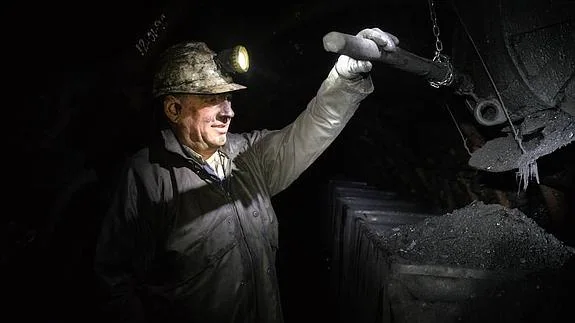 Uno de los trabajadores de la mina 'La Escondida', en Caboalles de Arriba.