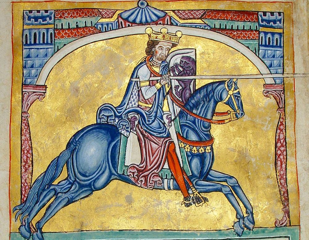 Imagen histórica de Alfonso IX.