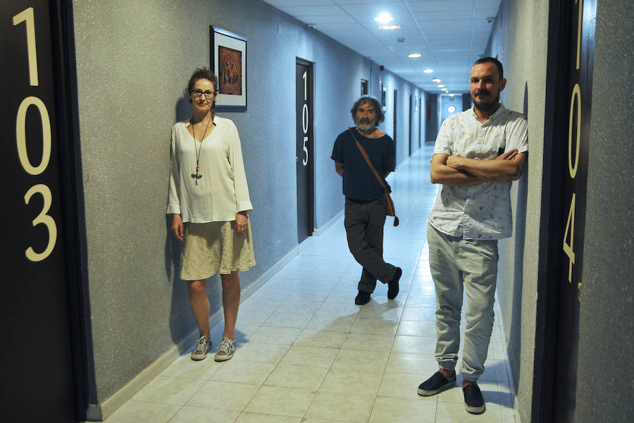 Artistas participantes en el primer encuentro de artistas plásticos en San Rafael