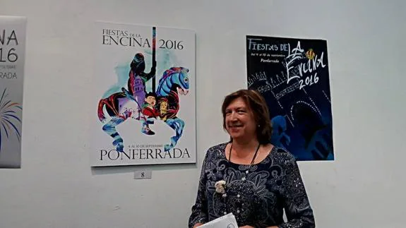 La concejala de Fiestas, María Antonia Gancedo, presentó este lunes el cartel que anunciará las fiestas de la Encina.