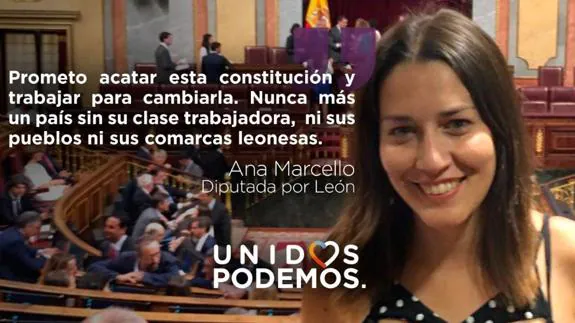 Ana Marcello promete su cargo de diputada defendiendo un país que cuente con sus comarcas leonesas