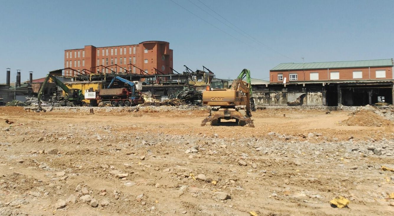 Estado actual de la zona en la que se encontraba la fábrica devorada por las llamas.